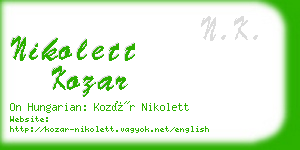 nikolett kozar business card